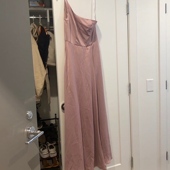 David’s Bridal Dress - One Shoulder with pockets - Picture 2 of 7